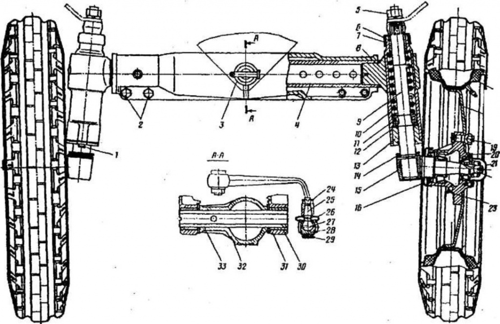 Передний мост трактора мтз 82 схема